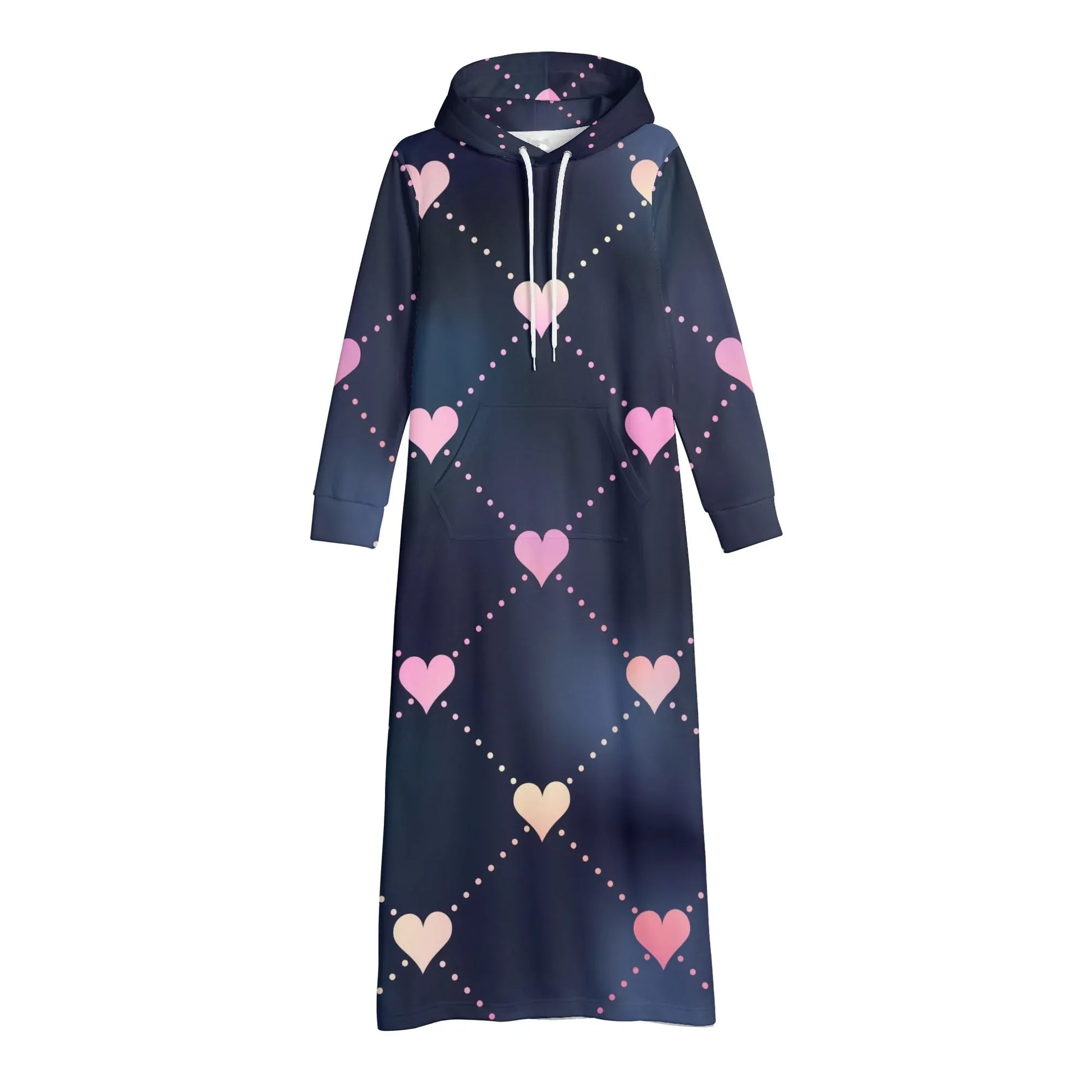 hearts-bequemes-leichtes-hoodie-kleid-hoodiekleid-jlr-design-39009 - JLR Design