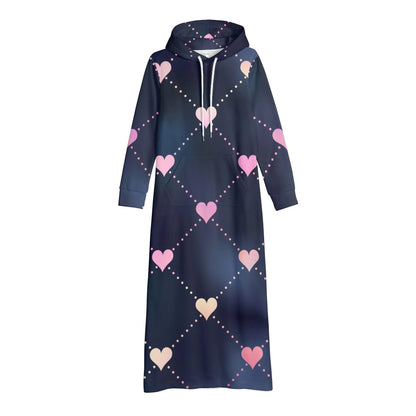 hearts-bequemes-leichtes-hoodie-kleid-hoodiekleid-jlr-design-39009 - JLR Design