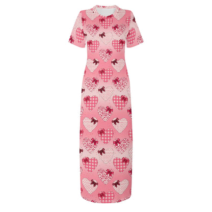 hearts-short-sleeve-long-dress-long-dress-jlr-design-97076 - JLR Design