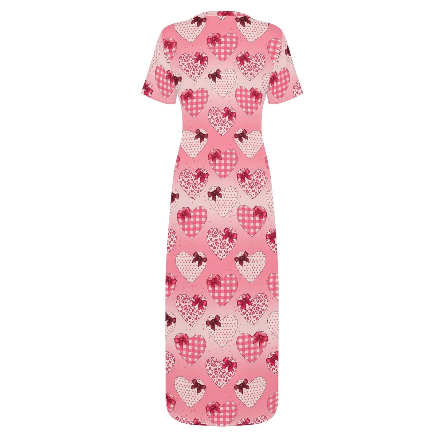 hearts-short-sleeve-long-dress-long-dress-jlr-design-18623 - JLR Design