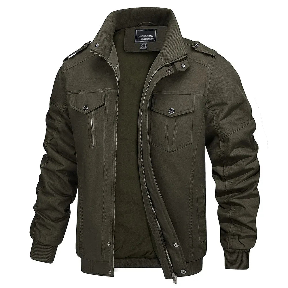leichte-herren-bomberjacke-mit-stehkragen-und-cargo-taschen-bomberjacke-jlr-design-11 - JLR Design