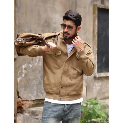 leichte-herren-bomberjacke-mit-stehkragen-und-cargo-taschen-bomberjacke-jlr-design-3 - JLR Design