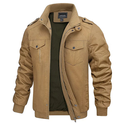 leichte-herren-bomberjacke-mit-stehkragen-und-cargo-taschen-bomberjacke-jlr-design-7 - JLR Design