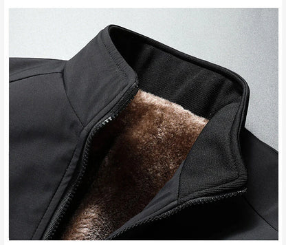 Herren Business Fleece Jacke mit Stehkragen Jacke JLR Design