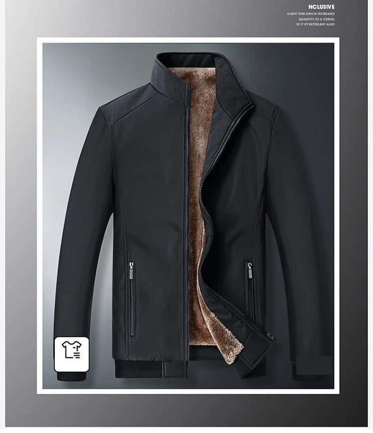 Herren Business Fleece Jacke mit Stehkragen Jacke JLR Design