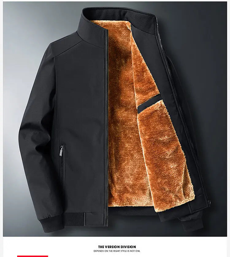 Herren Business Fleece Jacke mit Stehkragen Jacke JLR Design