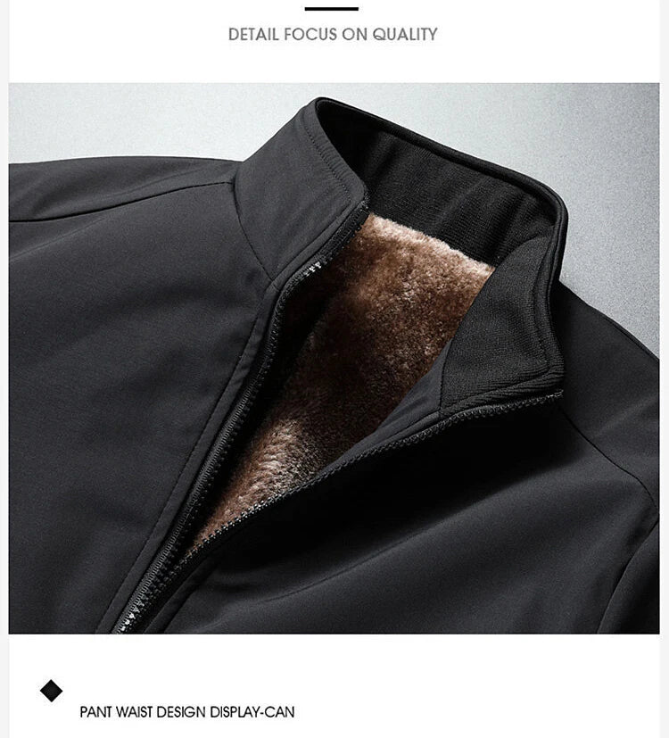 Herren Business Fleece Jacke mit Stehkragen Jacke JLR Design