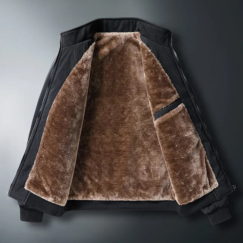 Herren Business Fleece Jacke mit Stehkragen Jacke JLR Design