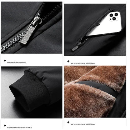 Herren Business Fleece Jacke mit Stehkragen Jacke JLR Design