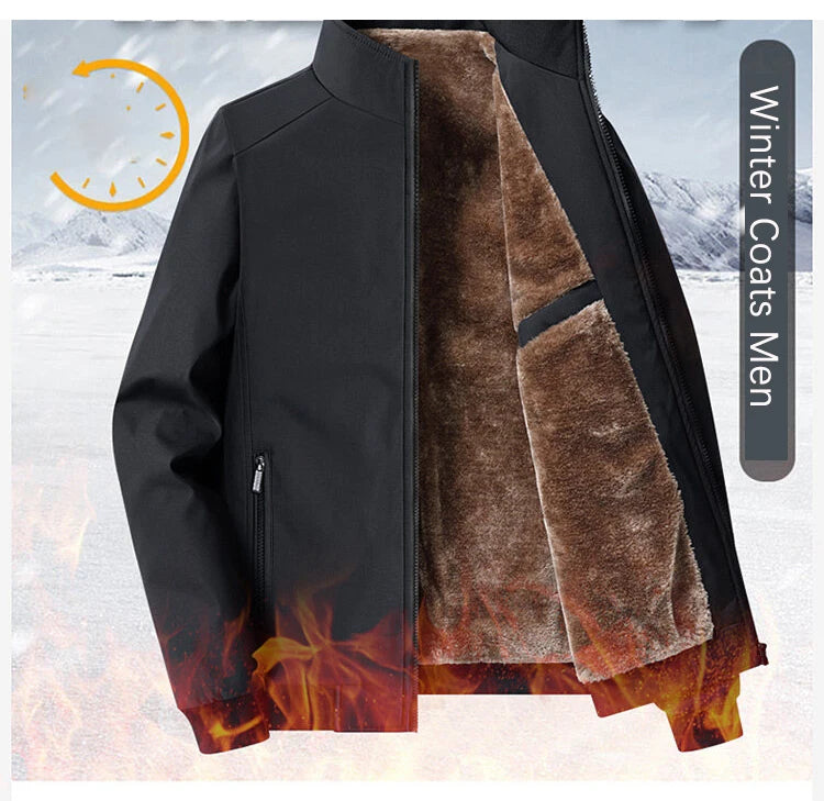 Herren Business Fleece Jacke mit Stehkragen Jacke JLR Design