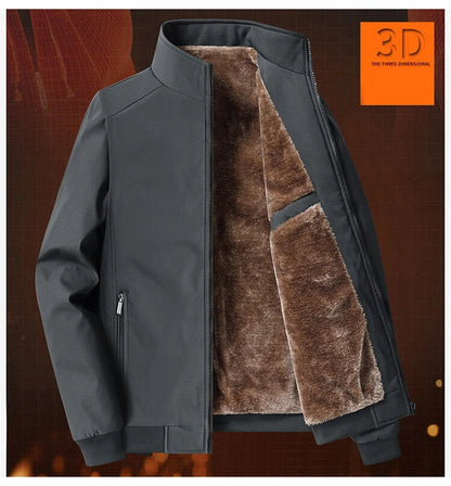 Herren Business Fleece Jacke mit Stehkragen Jacke JLR Design