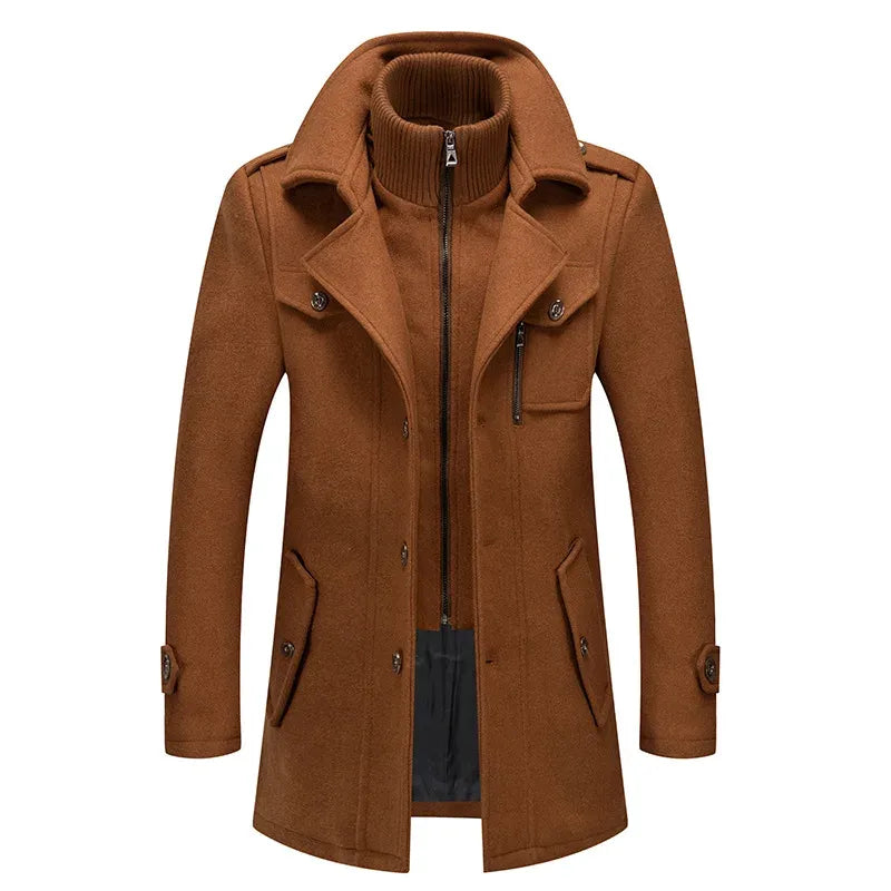 Herren Kaschmir Wintermantel – Stilvoll & Warm für Business und Freizeit Trenchcoat JLR Design