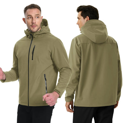 Herren Softshell-Jacke mit Fleece-Futter – Wasserfest & Winddicht Bomberjacke JLR Design