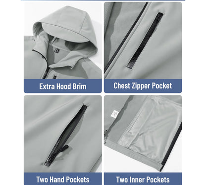 Herren Softshell-Jacke mit Fleece-Futter – Wasserfest & Winddicht Bomberjacke JLR Design