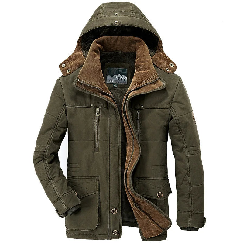 Herren Winterjacke – Kapuzenparkas mit vielen Taschen, Warm & Lässig Parka 104.99 Fit, Parka, winter JLR Design