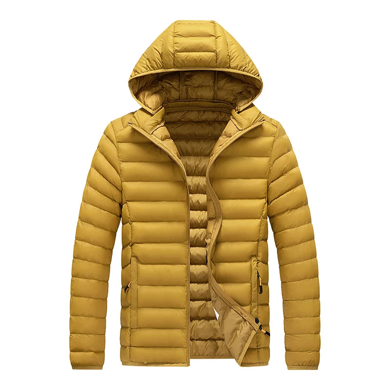 Herren Winterparka – Wasserdicht, Warm, Mit Abnehmbarer Kapuze, Lässige Outdoor-Jacke für Herbst & Winter Parka 94.99 Extra, Größen, Parka, Step JLR Design