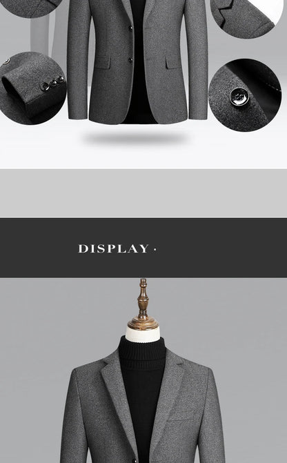 Herren Woll-Blazer – Regular Fit für Business-Casual Mantel JLR Design