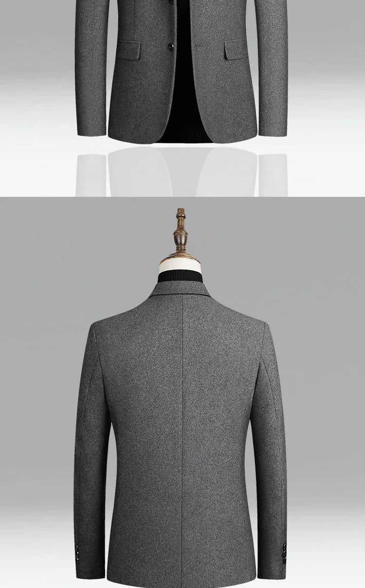 Herren Woll-Blazer – Regular Fit für Business-Casual Mantel JLR Design