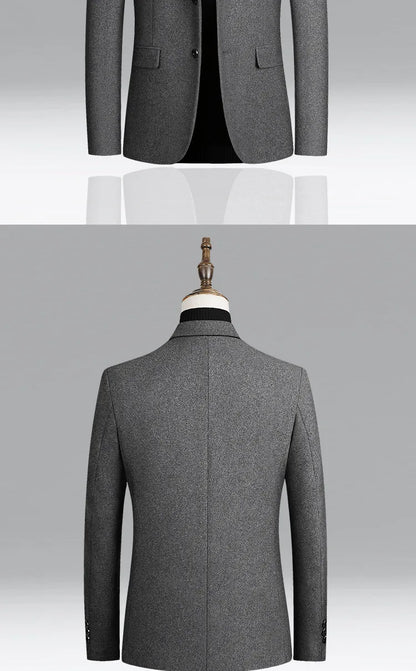 Herren Woll-Blazer – Regular Fit für Business-Casual Mantel JLR Design
