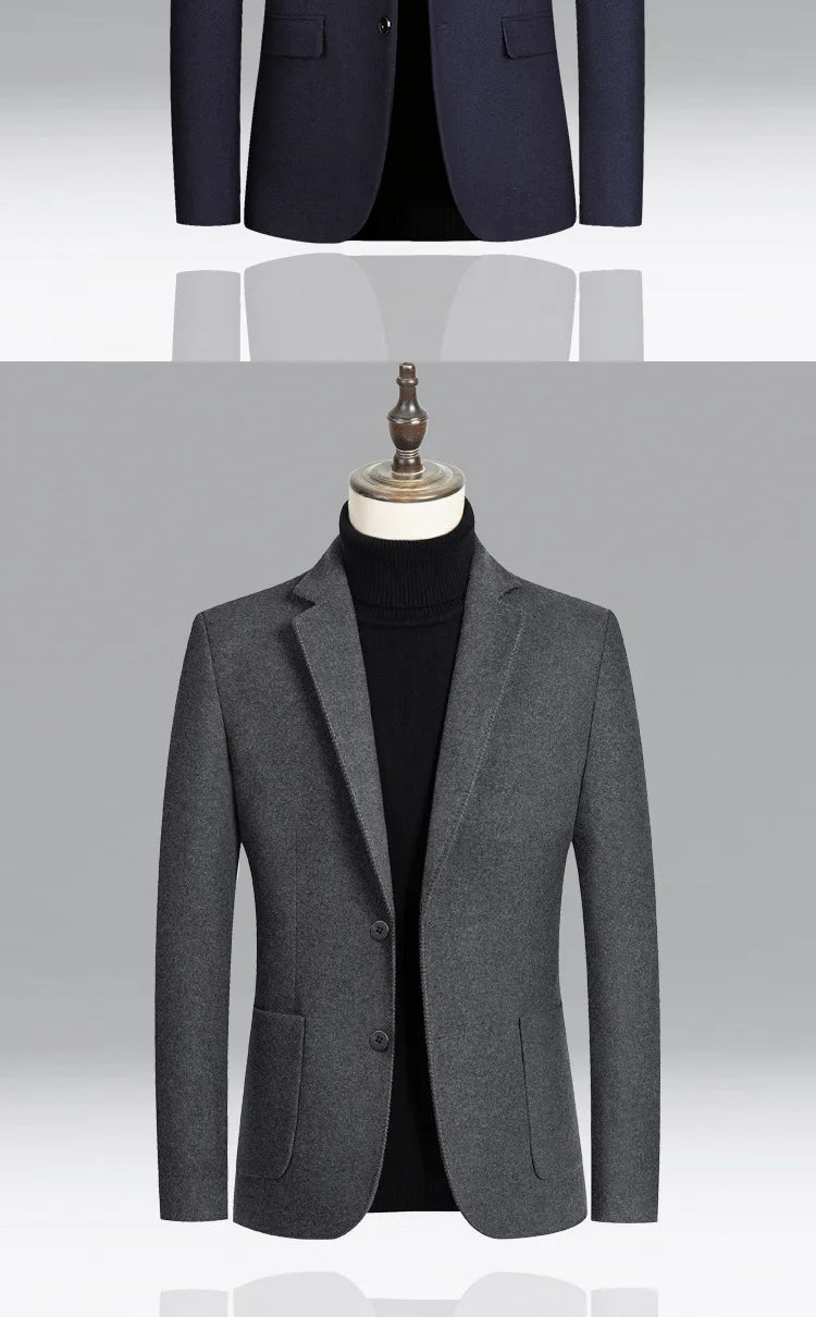 Herren Woll-Blazer – Regular Fit für Business-Casual Mantel JLR Design