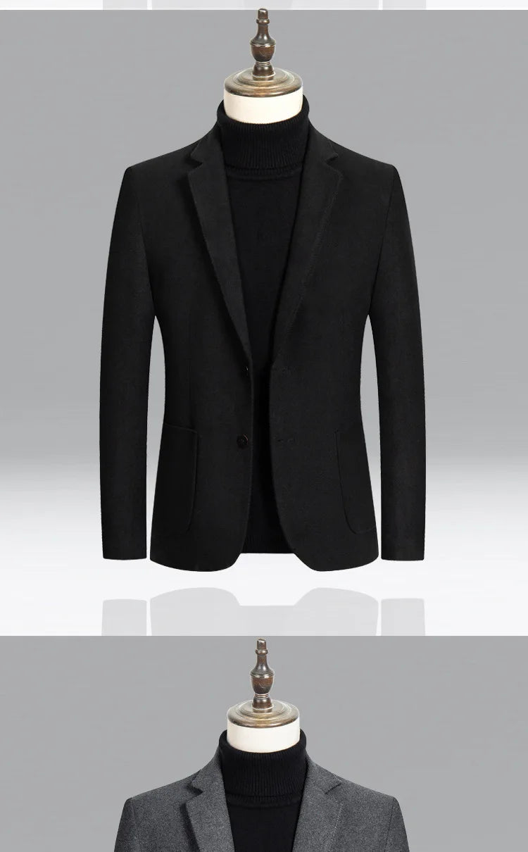 Herren Woll-Blazer – Regular Fit für Business-Casual Mantel JLR Design