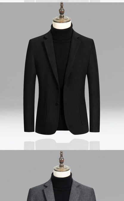 Herren Woll-Blazer – Regular Fit für Business-Casual Mantel JLR Design