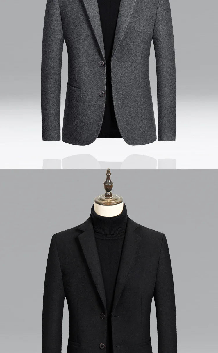 Herren Woll-Blazer – Regular Fit für Business-Casual Mantel JLR Design