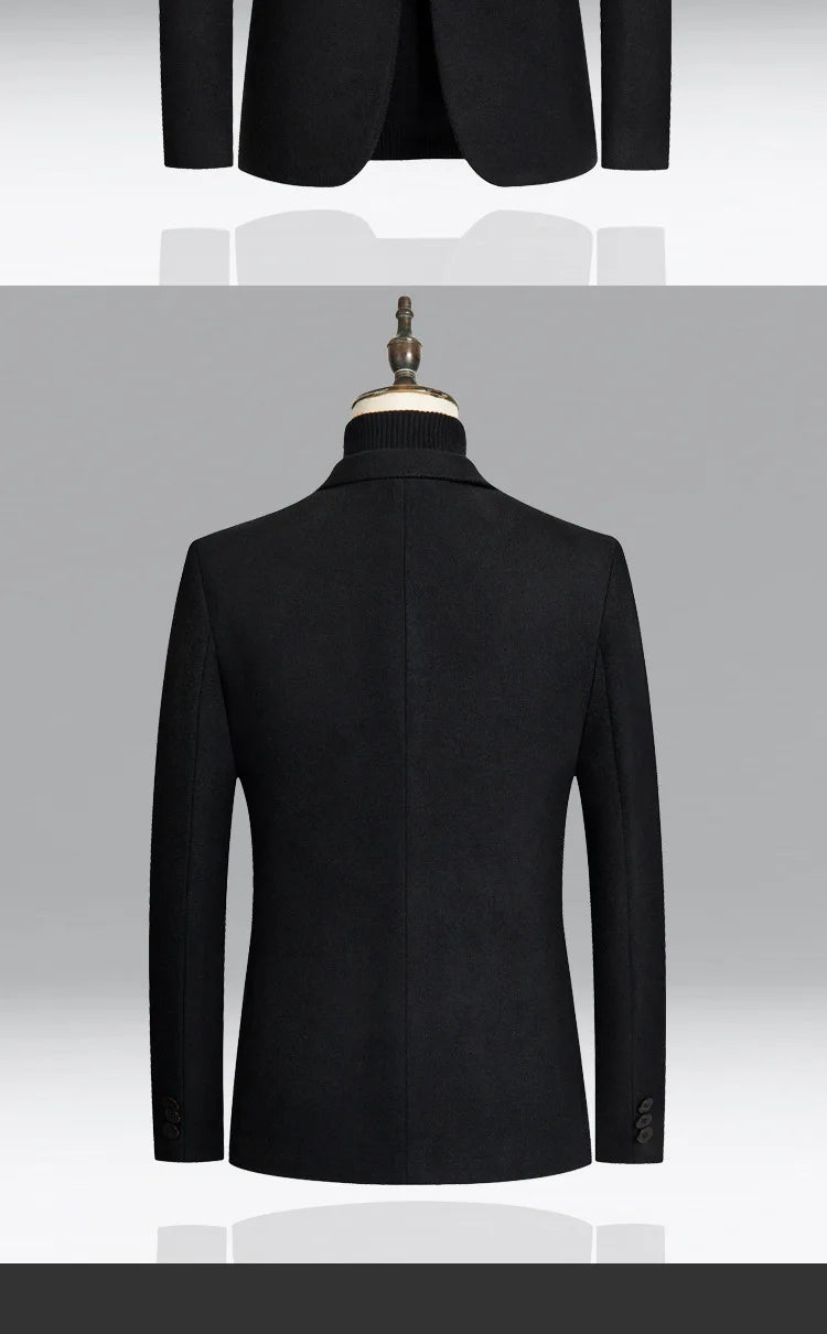 Herren Woll-Blazer – Regular Fit für Business-Casual Mantel JLR Design