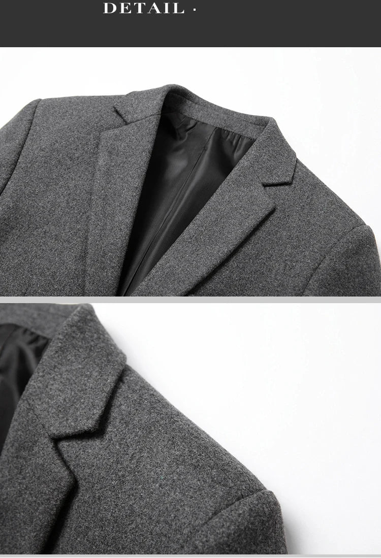 Herren Woll-Blazer – Regular Fit für Business-Casual Mantel JLR Design