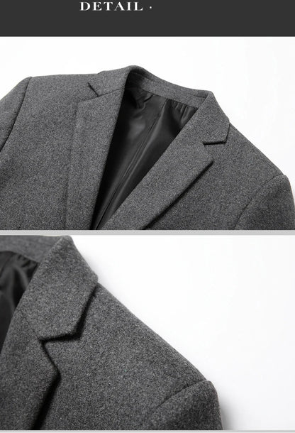 Herren Woll-Blazer – Regular Fit für Business-Casual Mantel JLR Design