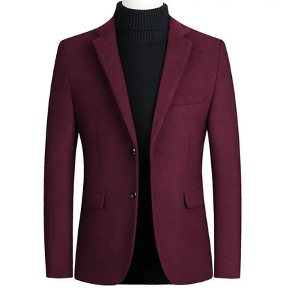 Herren Woll-Blazer – Regular Fit für Business-Casual Mantel JLR Design