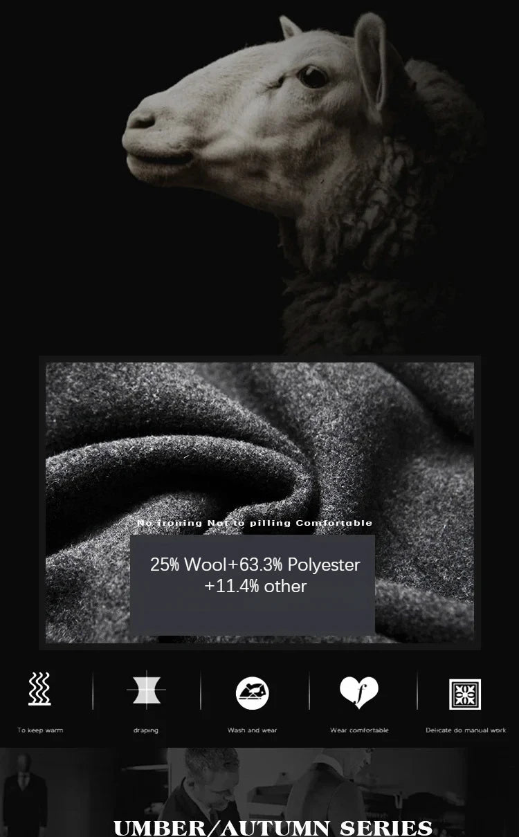 Herren Woll-Blazer – Regular Fit für Business-Casual Mantel JLR Design