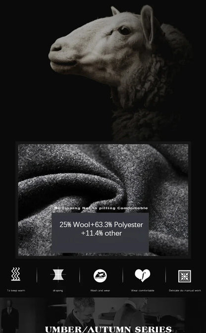 Herren Woll-Blazer – Regular Fit für Business-Casual Mantel JLR Design