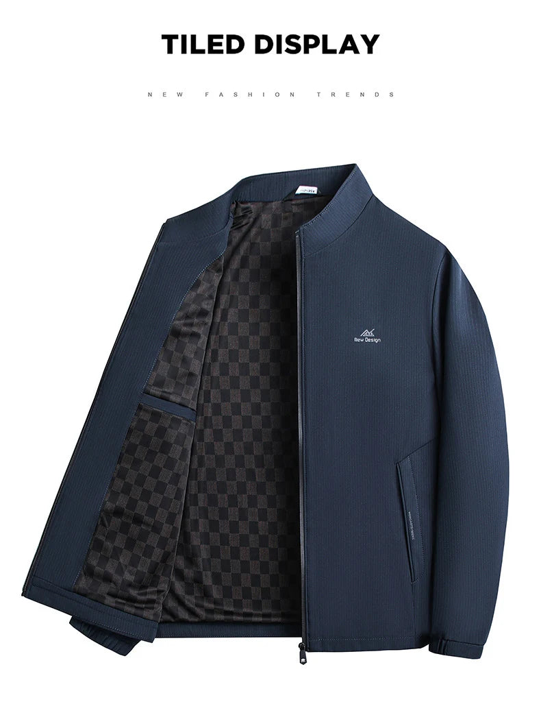 Herrenjacke mit Stehkragen – Lässiger Business-Look Jacke JLR Design