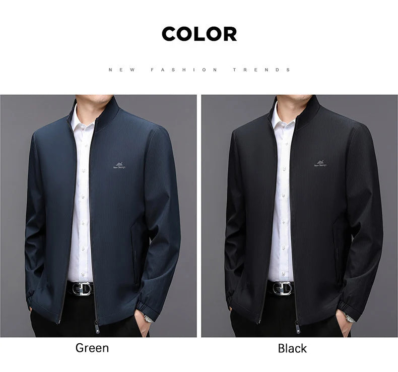 Herrenjacke mit Stehkragen – Lässiger Business-Look Jacke JLR Design