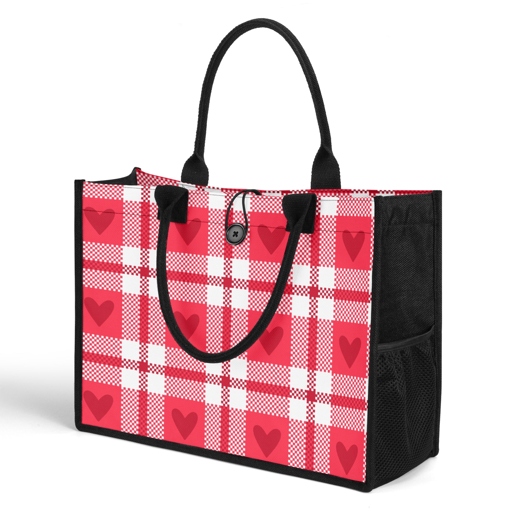 Herzchen Canvas Shopper Tasche Einkaufstasche JLR Design