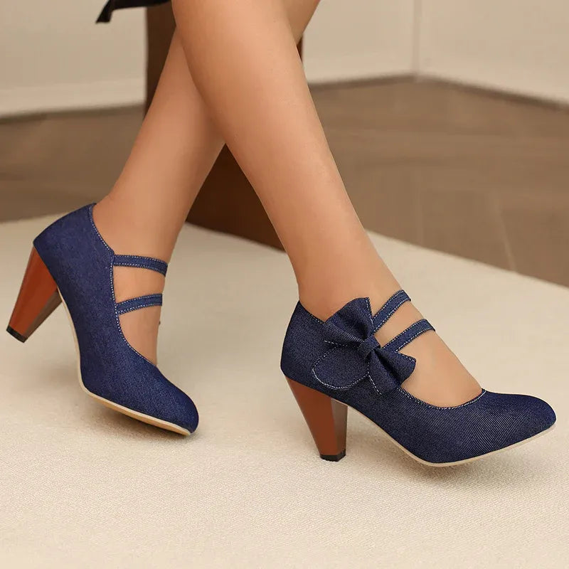 high-heels-mit-schleife-im-jeanslook-high-heels-jlr-design-65274 - JLR Design