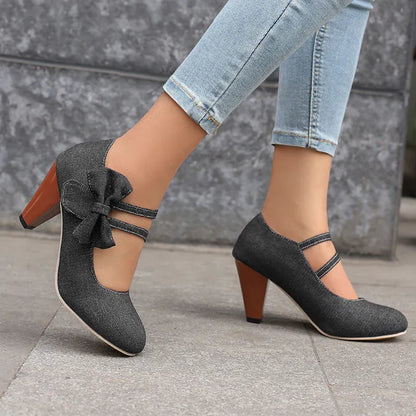 high-heels-mit-schleife-im-jeanslook-high-heels-jlr-design-92399 - JLR Design