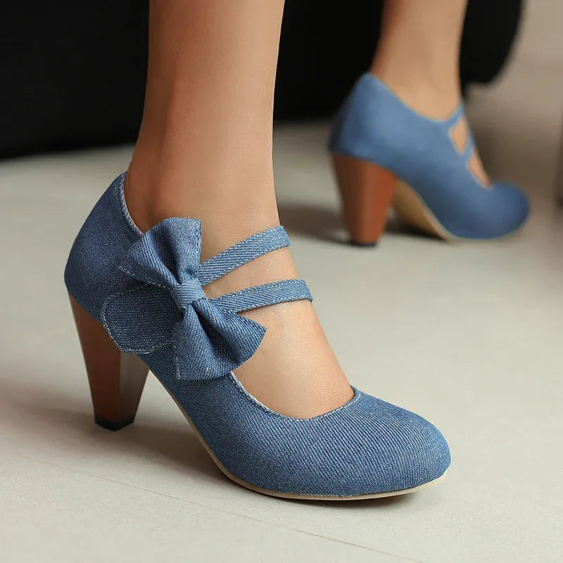 high-heels-mit-schleife-im-jeanslook-high-heels-jlr-design-11954 - JLR Design