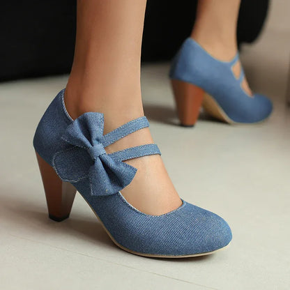 high-heels-mit-schleife-im-jeanslook-high-heels-jlr-design-11954 - JLR Design