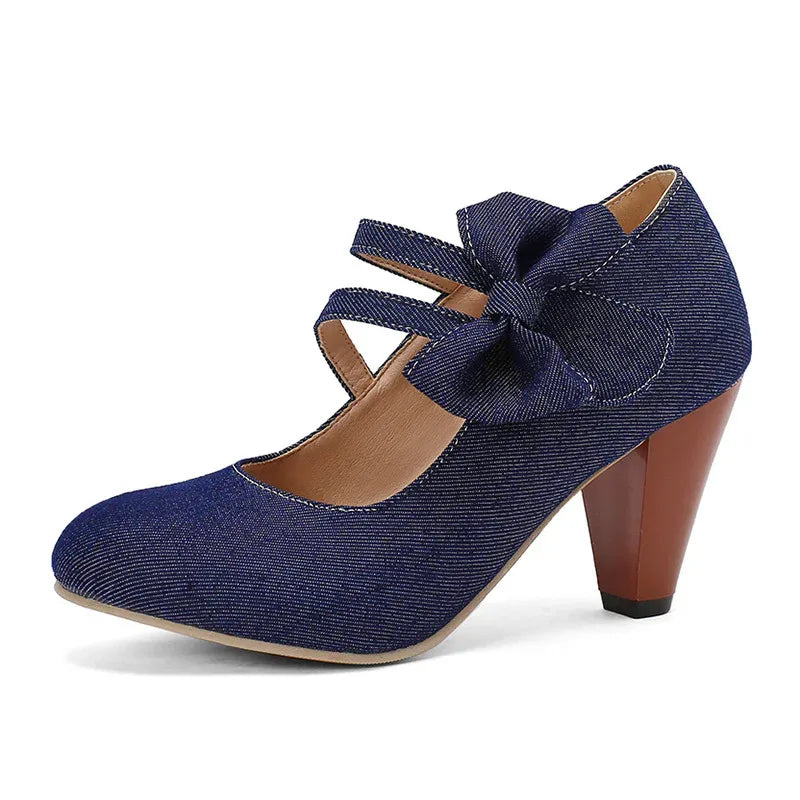high-heels-mit-schleife-im-jeanslook-high-heels-jlr-design-61851 - JLR Design