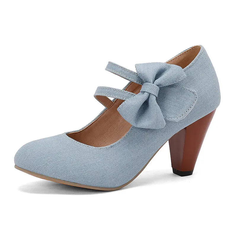high-heels-mit-schleife-im-jeanslook-high-heels-jlr-design-16749 - JLR Design