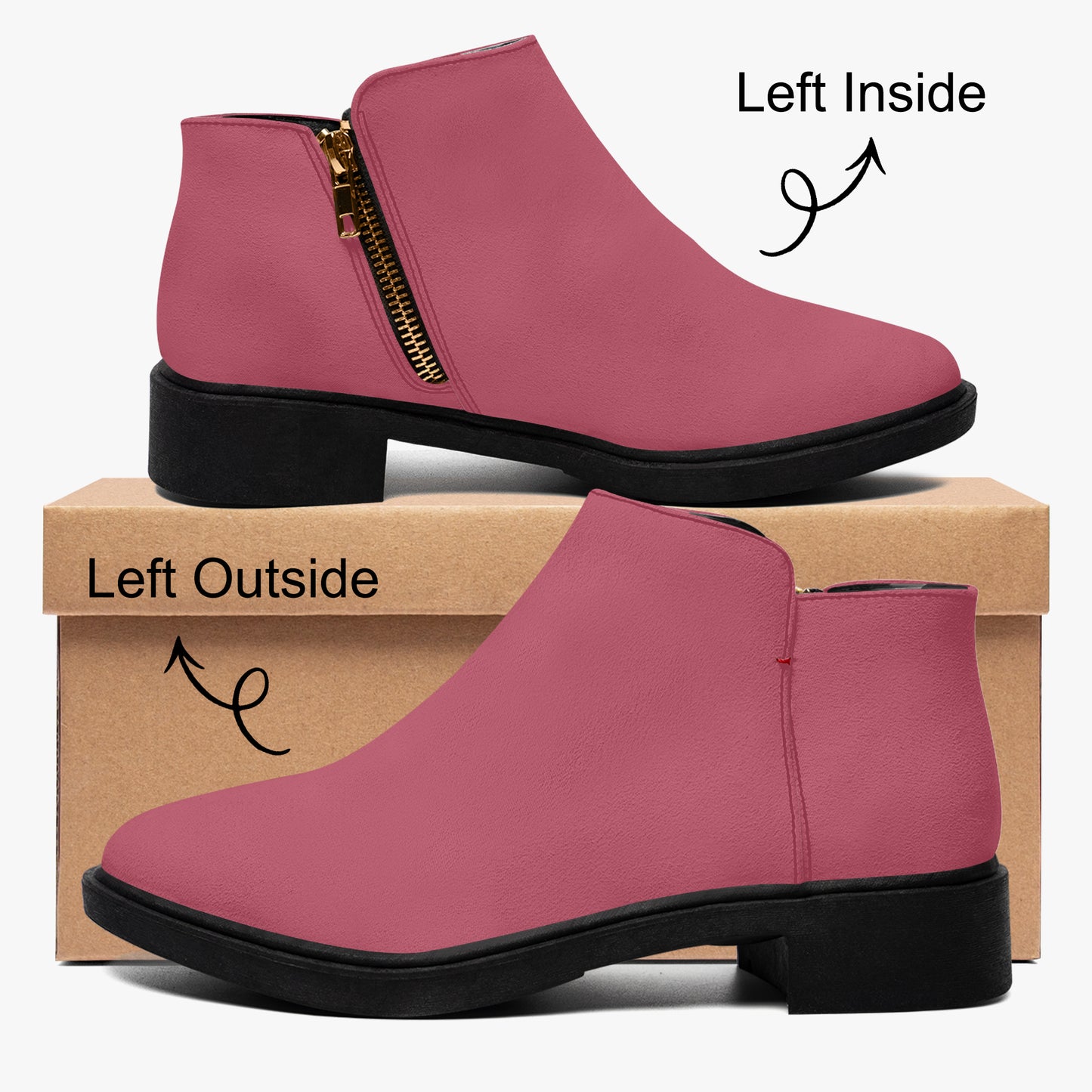 Hippie Pink elegante Reißverschluss-Stiefeletten Stiefeletten JLR Design