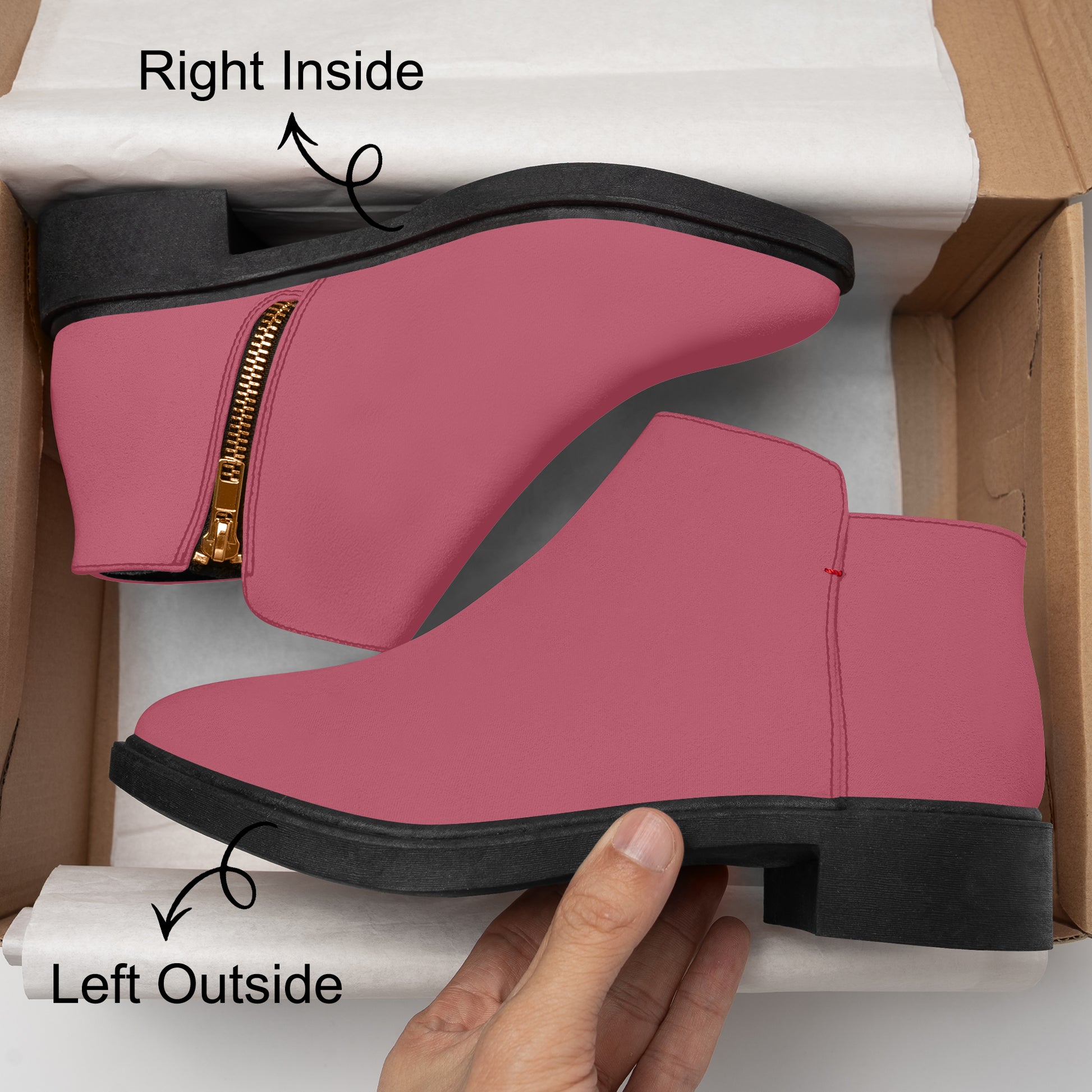 Hippie Pink elegante Reißverschluss-Stiefeletten Stiefeletten JLR Design