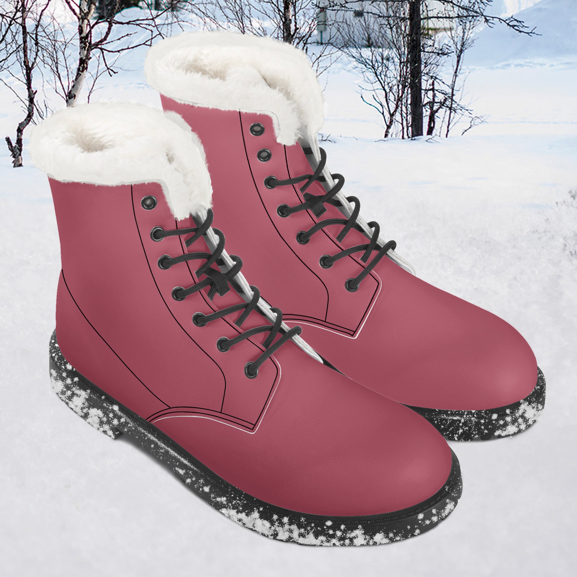 Hippie Pink Faux Fur Leder Boots Boots JLR Design