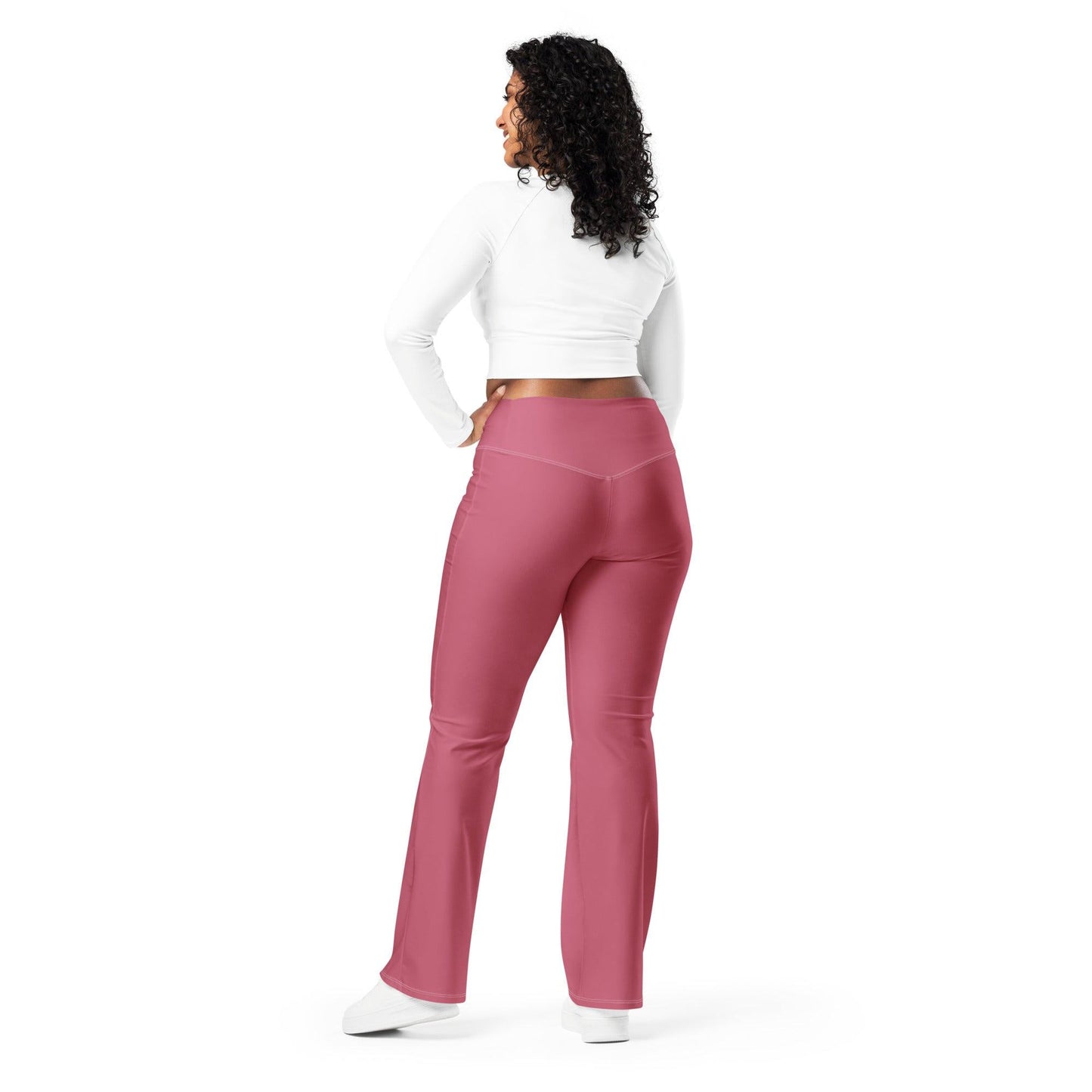 Hippie Pink High Waist Flare Leggings Flare Leggings 59.99 Flare, High, Hippie, Leggings, Pink, Waist JLR Design