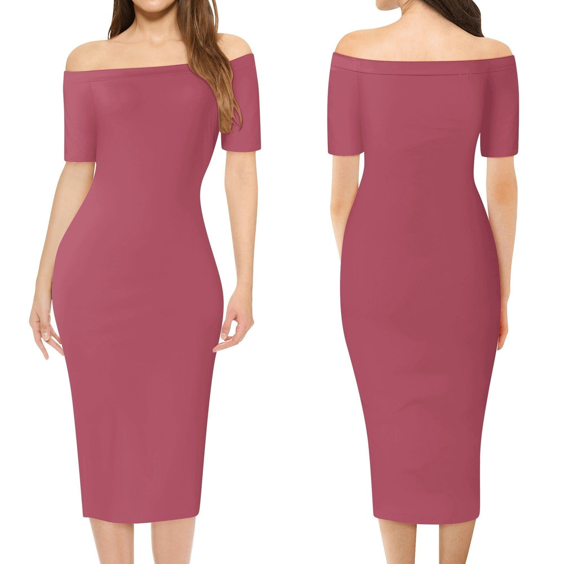 Hippie Pink Off-Shoulder-Kleid -- Hippie Pink Off-Shoulder-Kleid - undefined Off-Shoulder-Kleid | JLR Design