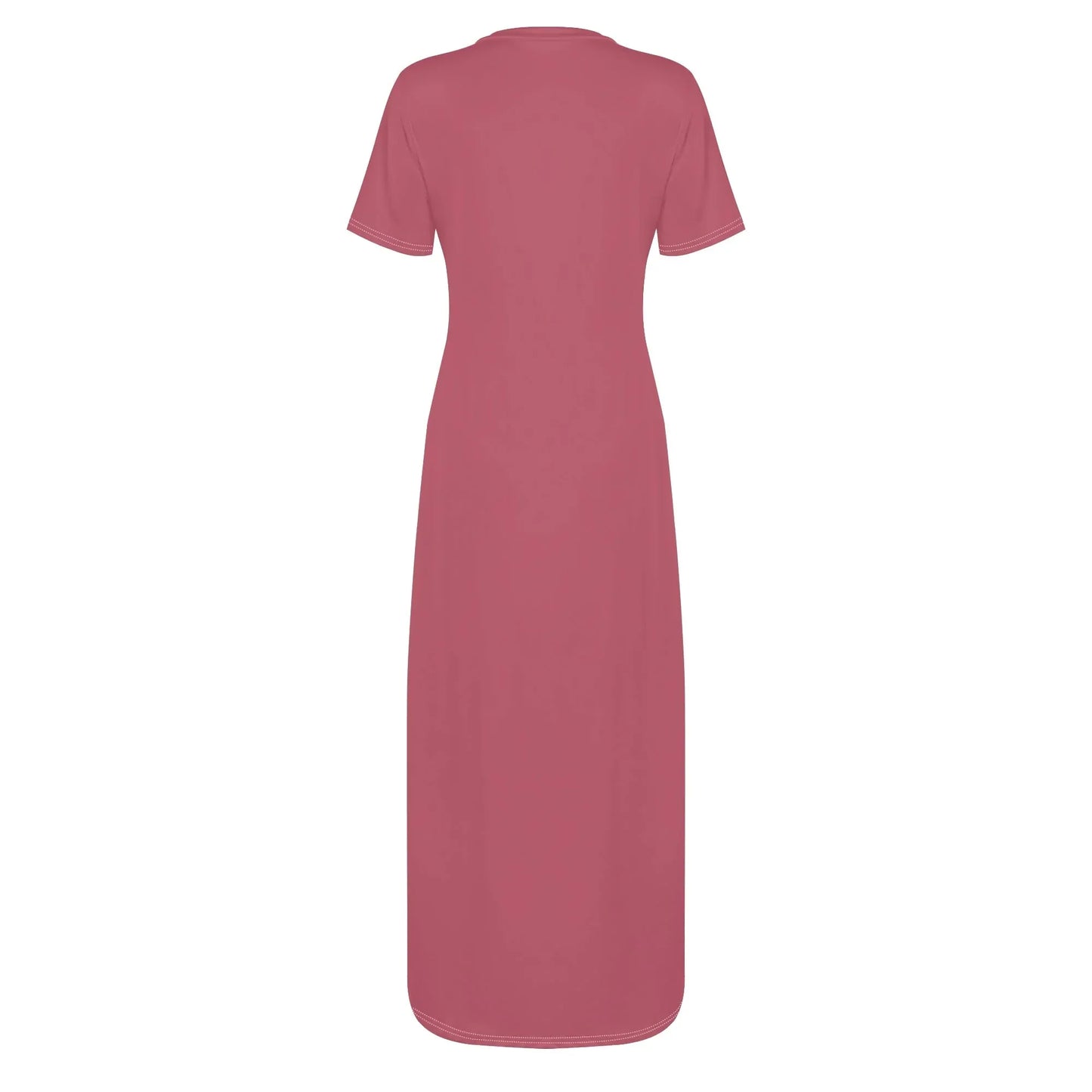 hippie-pink-short-sleeve-long-dress-long-dress-jlr-design-51249 - JLR Design