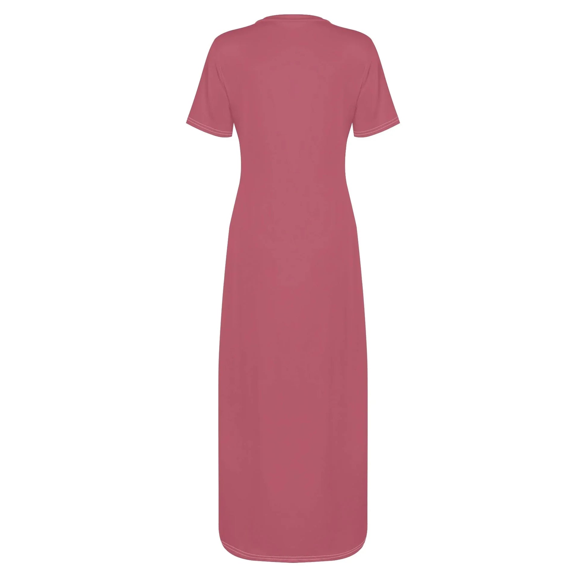 hippie-pink-short-sleeve-long-dress-long-dress-jlr-design-51249 - JLR Design
