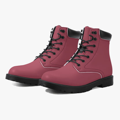 Hippie Pinke Leder Boots | Stylische und Warme Winterstiefel Boots JLR Design
